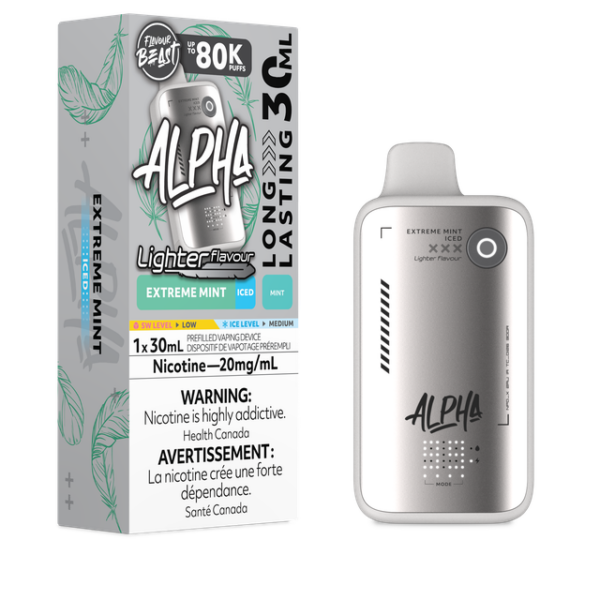 FLAVOUR BEAST ALPHA - 80K - DISPOSABLE - LIGHTER EXTREME MINT
