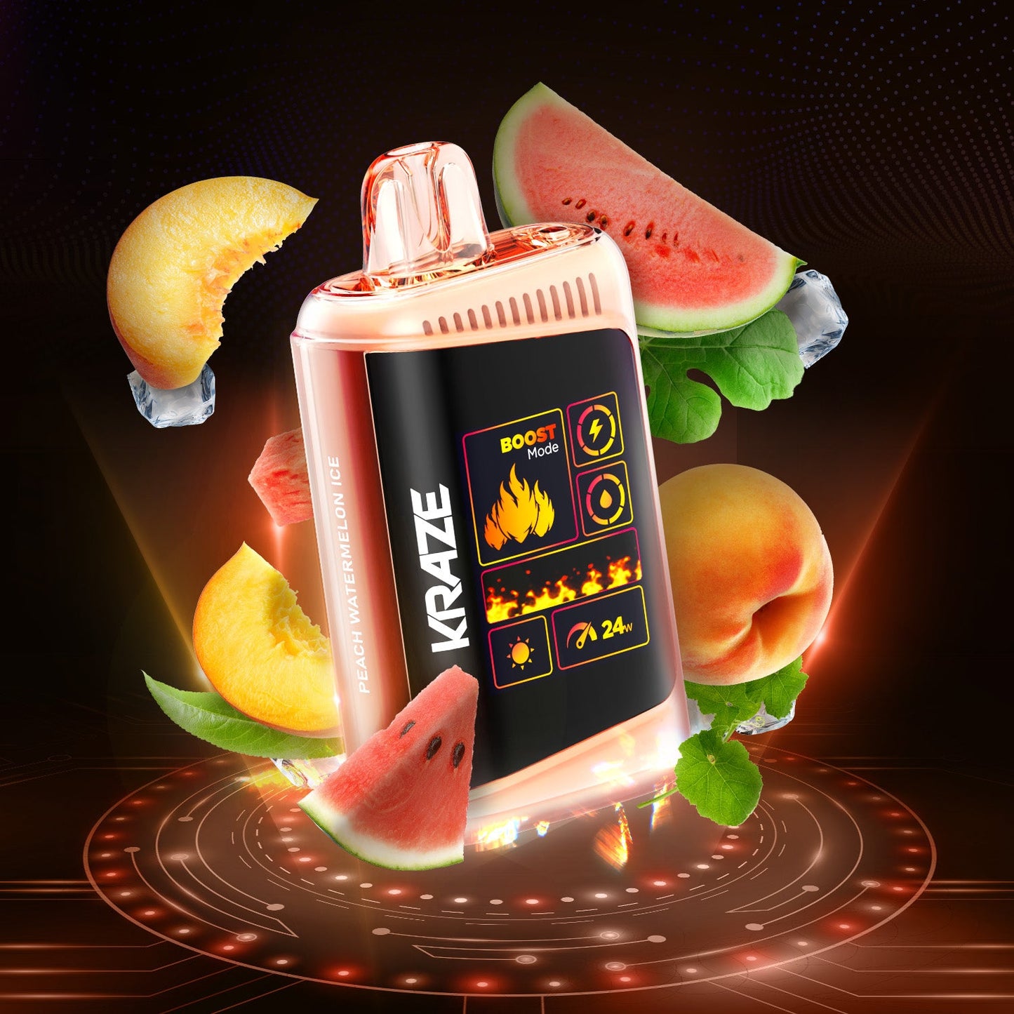 KRAZE - DISPOSABLE - HD MEGA - PEACH WATERMELON ICE