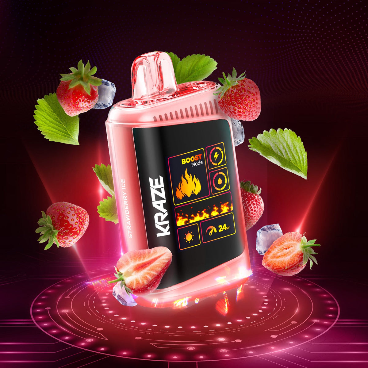 KRAZE - DISPOSABLE - HD MEGA - STRAWBERRY ICE