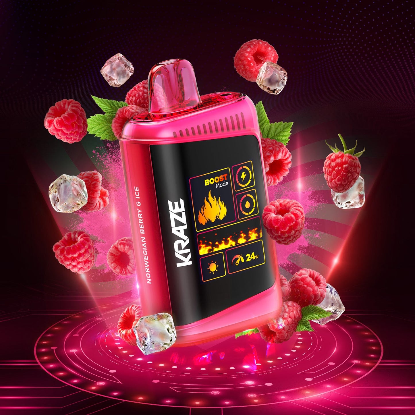 KRAZE - DISPOSABLE - HD MEGA - NORWEIGAN BERRY G ICE - ONTARIO STAMP