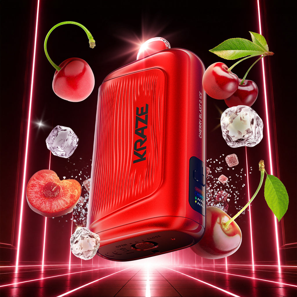 KRAZE GIGA - DISPOSABLE - 150K - 40ML - CHERRY BLAST G ICE