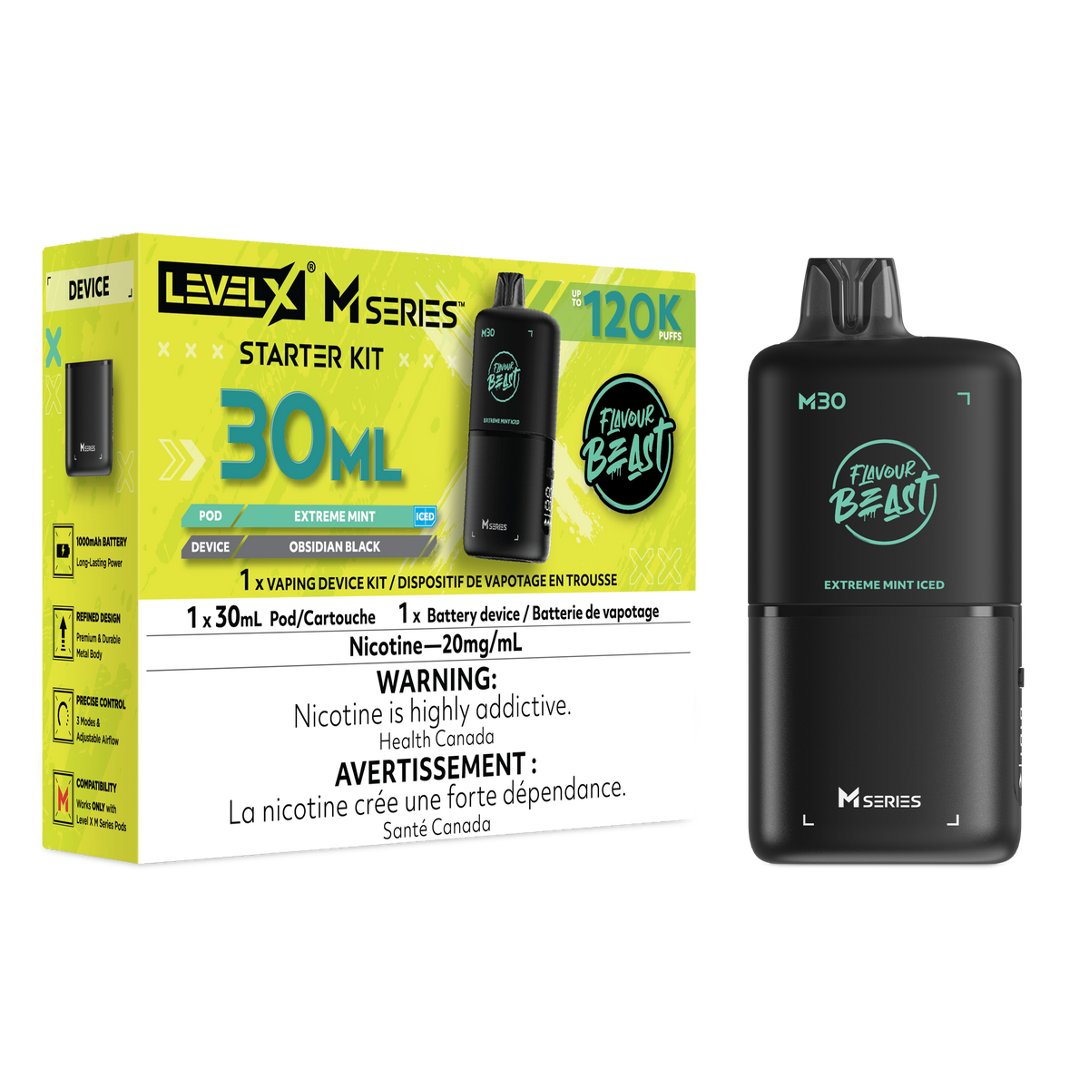 LEVEL X M SERIES - STARTER KIT - 30ML - EXTREME MINT