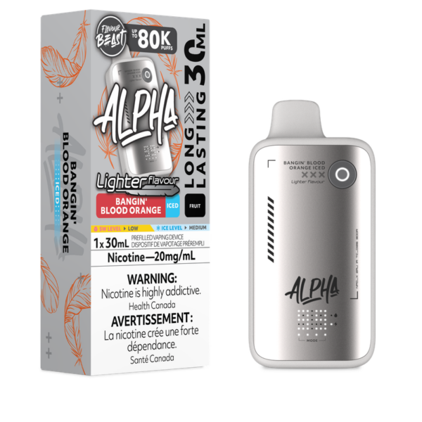 FLAVOUR BEAST ALPHA - 80K - DISPOSABLE - LIGHTER BANGIN BLOOD ORANGE