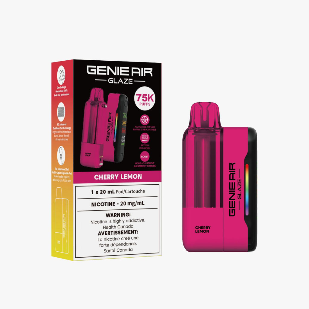GENIE AIR GLAZE - STARTER KIT - 75K - 20MG - CHERRY LEMON