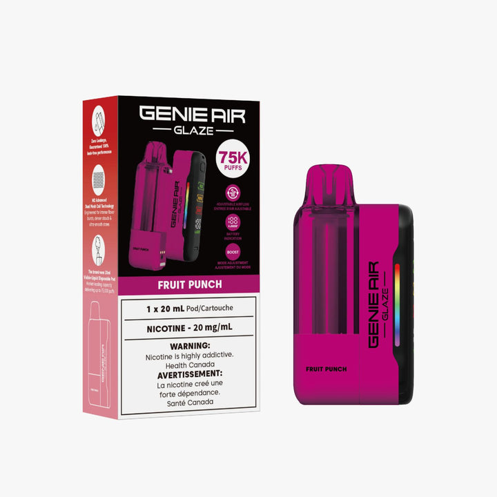 GENIE AIR GLAZE - STARTER KIT - 75K - 12MG - FRUIT PUNCH