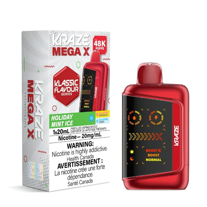 KRAZE MEGA X - DISPOSABLE - 48K - HOLIDAY MINT ICE
