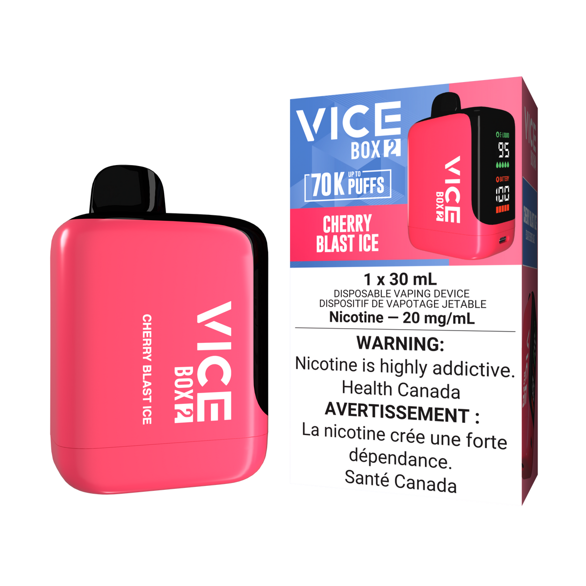 VICE BOX 2 - DISPOSABLE - 70K - CHERRY BLAST ICE