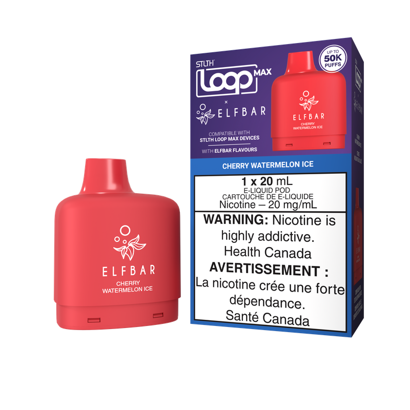 STLTH - LOOP MAX X ELFBAR - 50K - POD - CHERRY WATERMELON ICE
