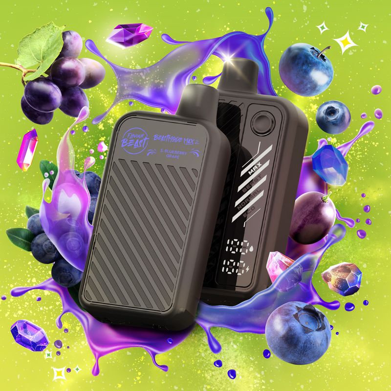 FLAVOUR BEAST BEAST MODE MAX 2 - 50K - DISPOSABLE - SOUR GUSHIN S. BLUEBERRY GRAPE