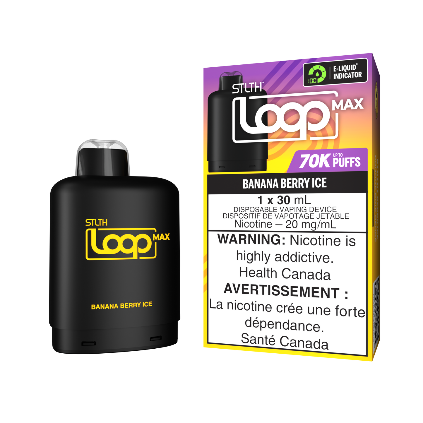 STLTH - LOOP MAX - 70K - POD - BANANA BERRY ICE