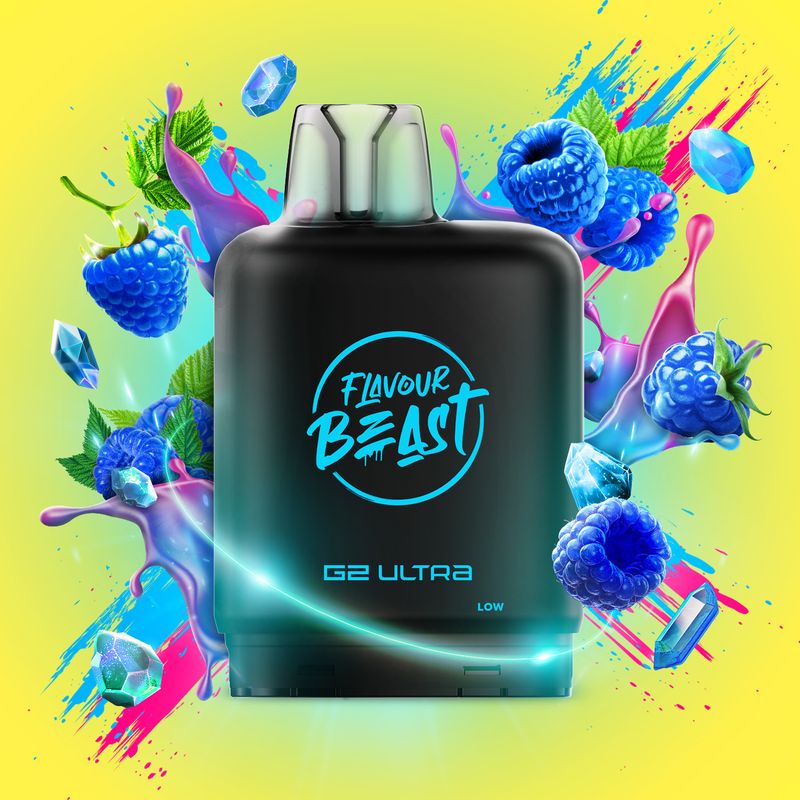 LEVEL X - FLAVOUR BEAST GUSHIN G2 ULTRA POD - GUSHIN BLUE RAZZ
