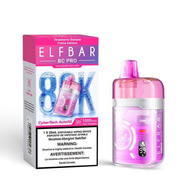 ELF BAR BC PRO DISPOSABLE - 80K - STRAWBERRY BANANA