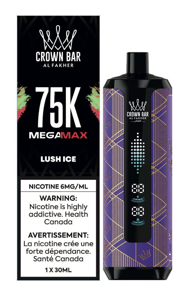 AL FAKHER CROWN BAR - MEGA MAX 75K - DISPOSABLE - LUSH ICE