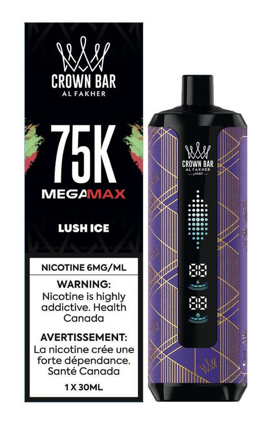 AL FAKHER CROWN BAR - MEGA MAX 75K - DISPOSABLE - LUSH ICE