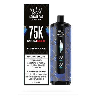 AL FAKHER CROWN BAR - MEGA MAX 75K - DISPOSABLE - BLUEBERRY ICE