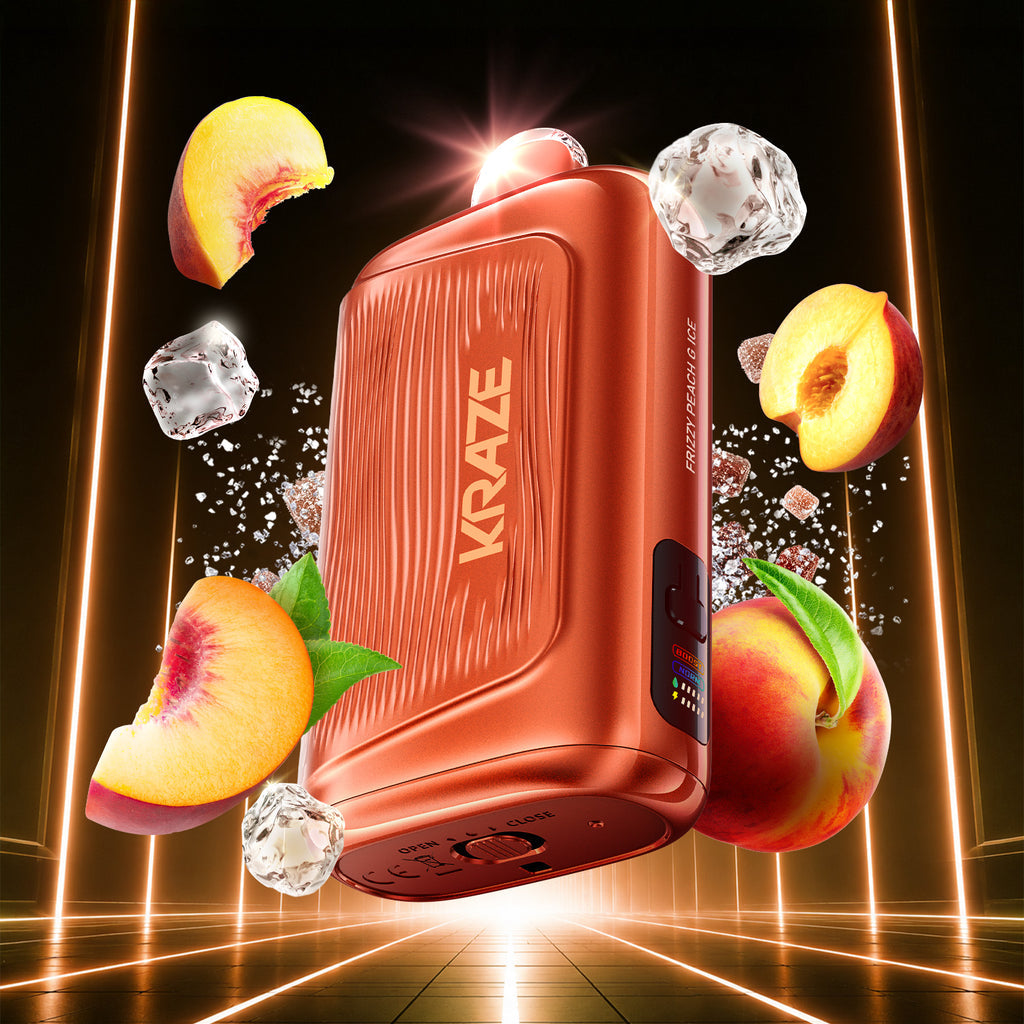 KRAZE GIGA - DISPOSABLE - 150K - 40ML - FRIZZY PEACH G ICE
