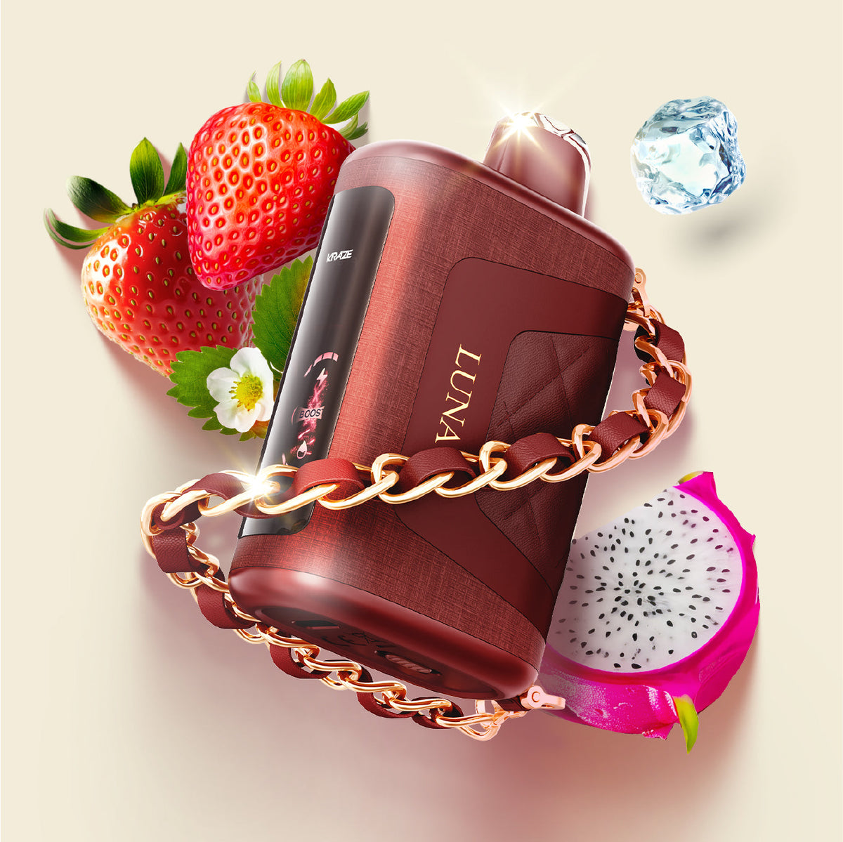 KRAZE LUNA - DISPOSABLE - 42K - SASSY STRAWBERRY DRAGON FRUIT ICE