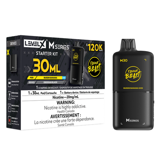 LEVEL X M SERIES - STARTER KIT - 30ML - BUSSIN BANANA