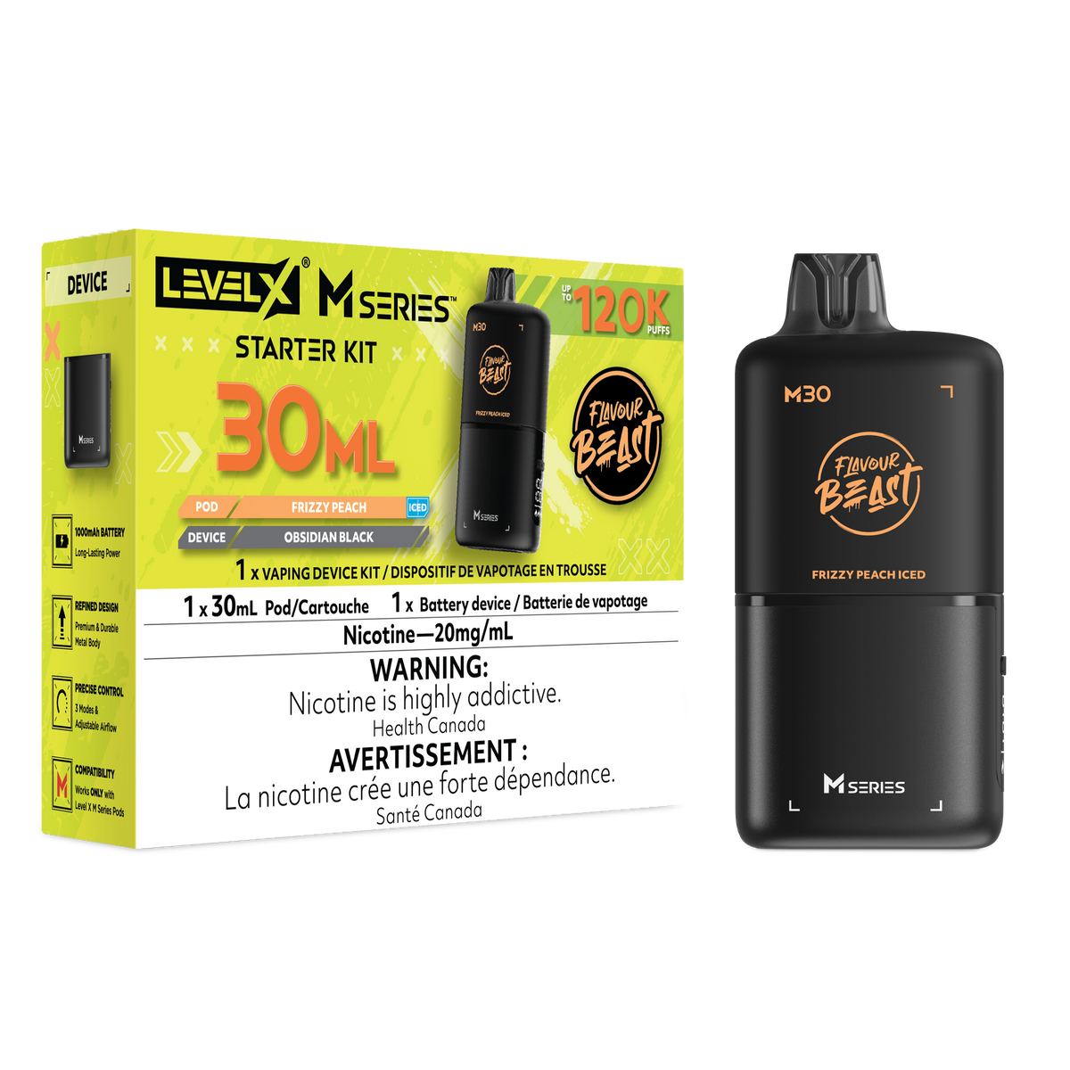 LEVEL X M SERIES - STARTER KIT - 30ML - FRIZZY PEACH