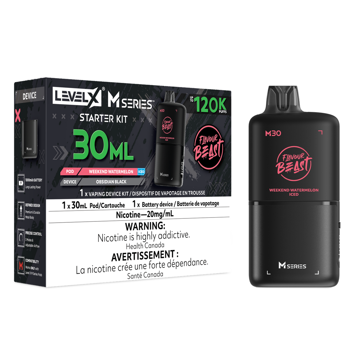LEVEL X M SERIES - STARTER KIT - 30ML - WEEKEND WATERMELON
