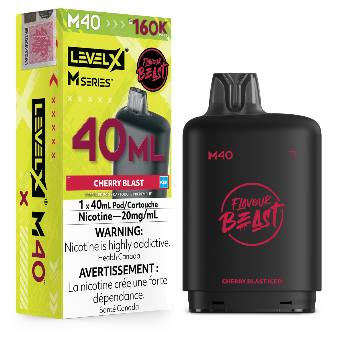 LEVEL X M SERIES - POD - 40ML - 160K - CHERRY BLAST