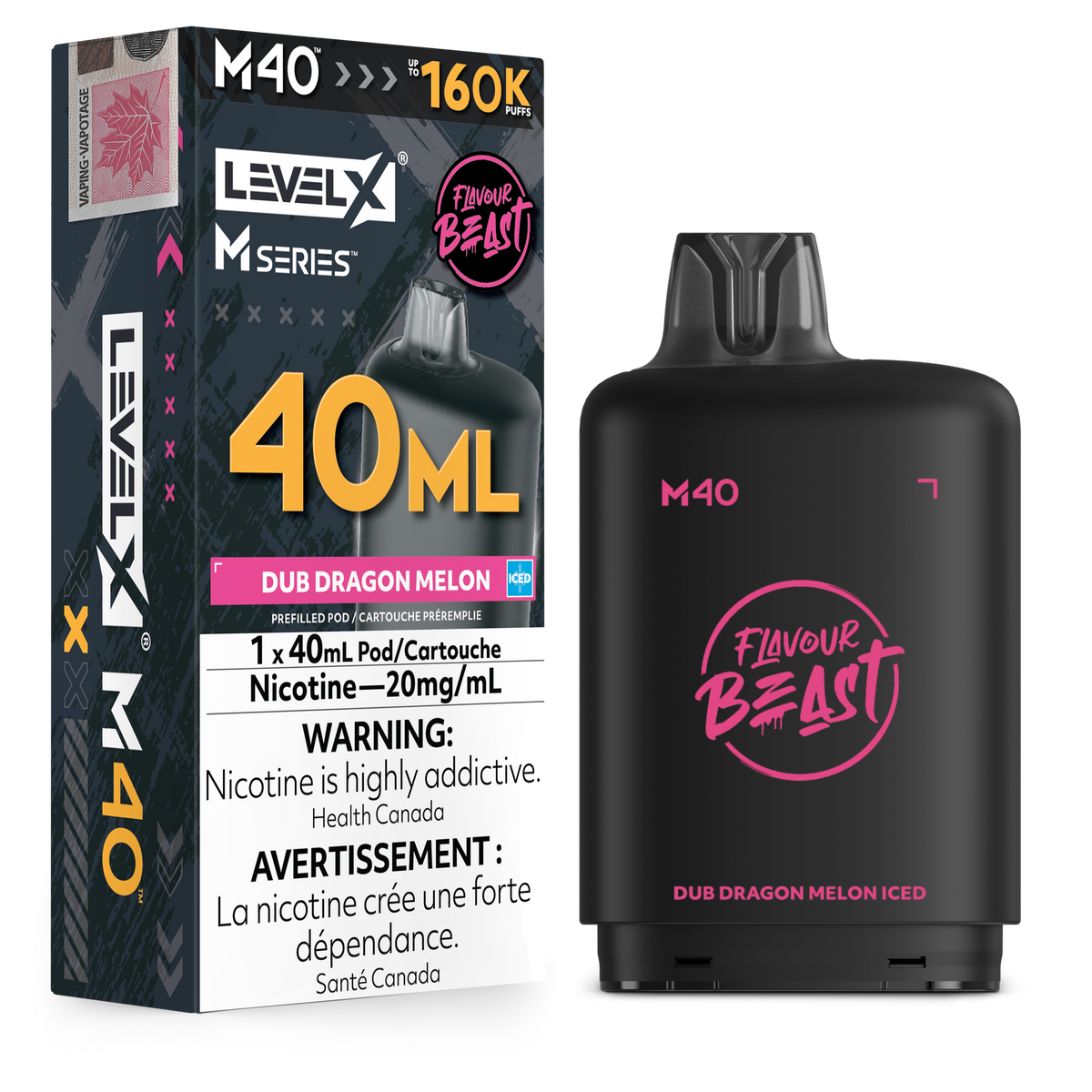 LEVEL X M SERIES - POD - 40ML - 160K - DUB DRAGON MELON