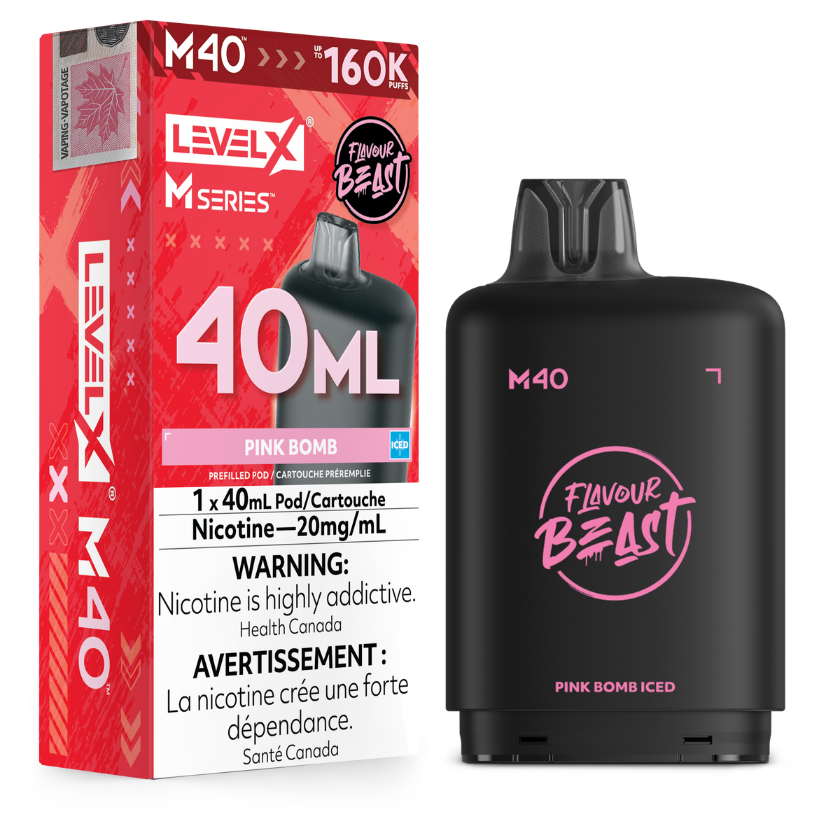LEVEL X M SERIES - POD - 40ML - 160K - PINK BOMB