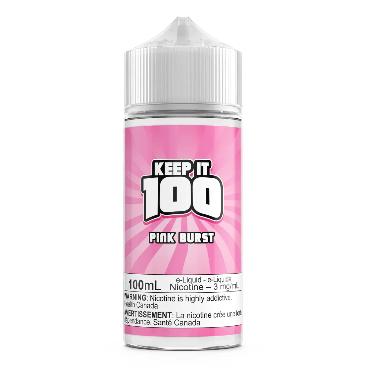 KEEP IT 100, 3mg Freebase Nic, 100mL E Liquid [ONTARIO]