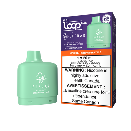 STLTH - LOOP MAX X ELFBAR - 50K - POD - COCONUT STRAWBERRY ICE
