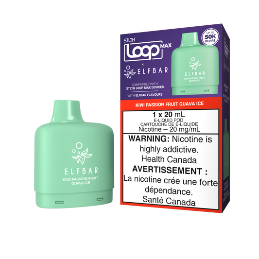 STLTH - LOOP MAX X ELFBAR - 50K - POD - KIWI PASSION FRUIT GUAVA ICE