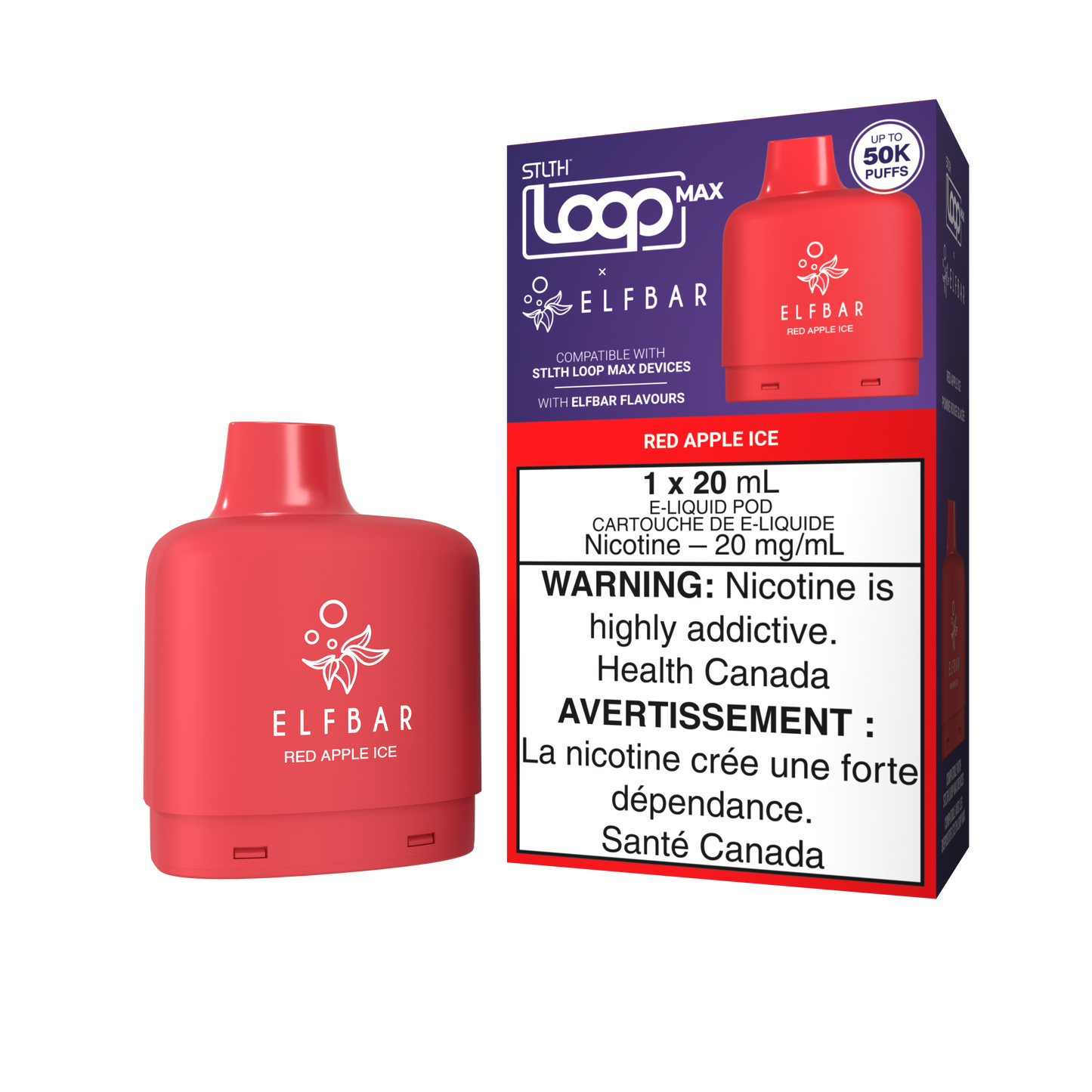 STLTH - LOOP MAX X ELFBAR - 50K - POD - RED APPLE ICE
