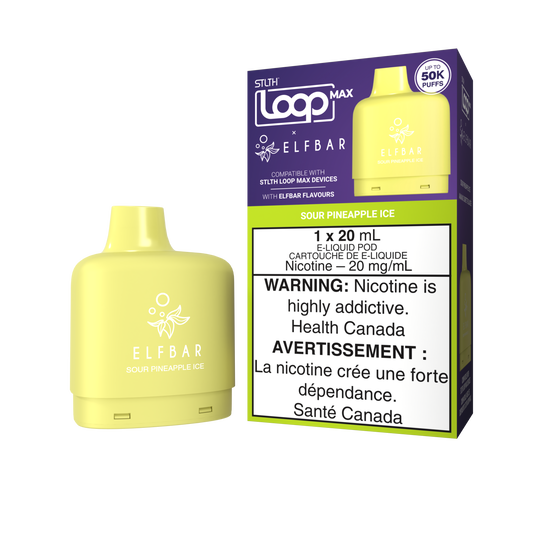 STLTH - LOOP MAX X ELFBAR - 50K - POD - SOUR PINEAPPLE ICE