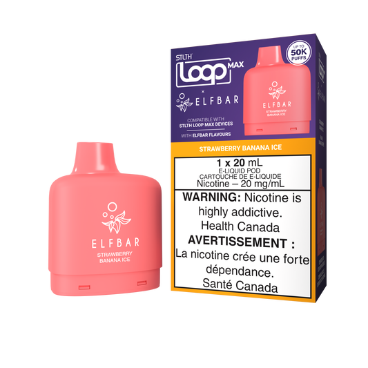 STLTH - LOOP MAX X ELFBAR - 50K - POD - STRAWBERRY BANANA ICE