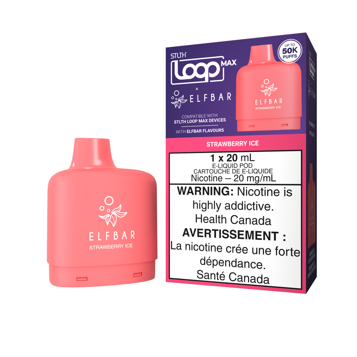 STLTH - LOOP MAX X ELFBAR - 50K - POD - STRAWBERRY ICE
