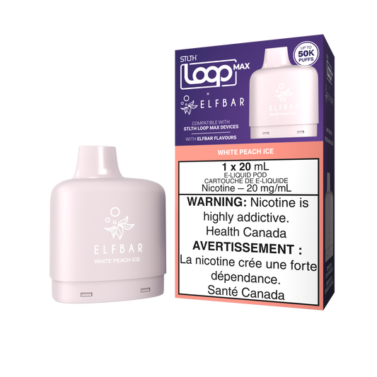 STLTH - LOOP MAX X ELFBAR - 50K - POD - WHITE PEACH ICE