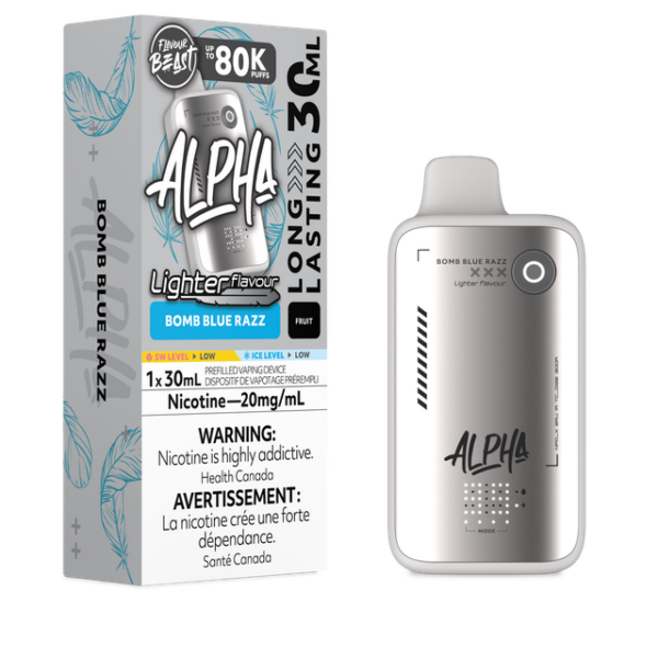 FLAVOUR BEAST ALPHA - 80K - DISPOSABLE - LIGHTER BOMB BLUE RAZZ