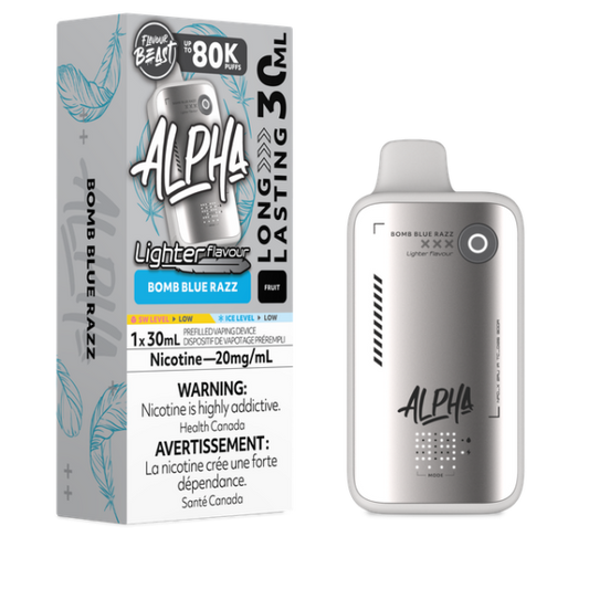 FLAVOUR BEAST ALPHA - 80K - DISPOSABLE - LIGHTER BOMB BLUE RAZZ