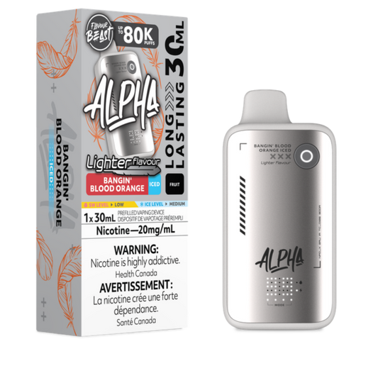 FLAVOUR BEAST ALPHA - 80K - DISPOSABLE - LIGHTER BANGIN BLOOD ORANGE