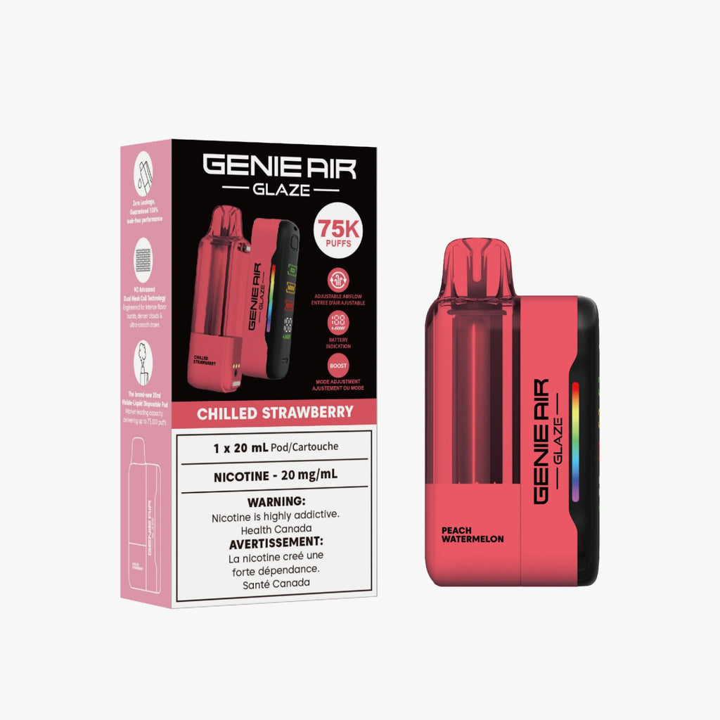 GENIE AIR GLAZE - STARTER KIT - 75K - 20MG - CHILLED STRAWBERRY