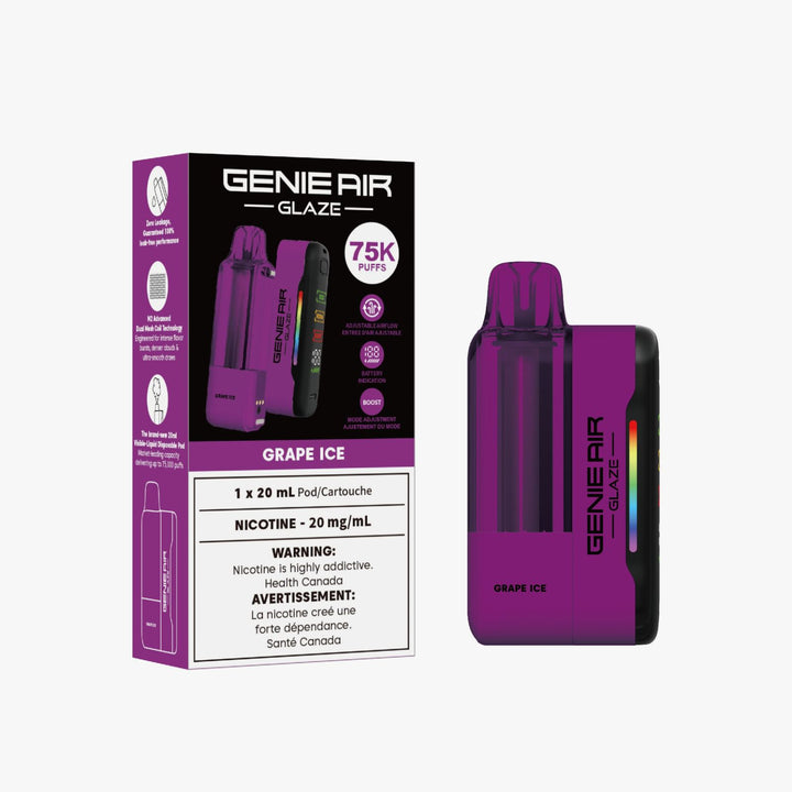 GENIE AIR GLAZE - STARTER KIT - 75K - 12MG - GRAPE ICE