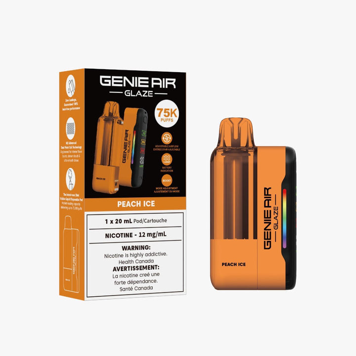 GENIE AIR GLAZE - STARTER KIT - 75K - 12MG - PEACH ICE