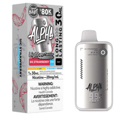 FLAVOUR BEAST ALPHA - 80K - DISPOSABLE - LIGHTER SIC STRAWBERRY