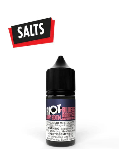 RIOT BAR EDTN. Blueberry Sour Raspberry, 30mL E-Liquid (SALT) [ONTARIO]