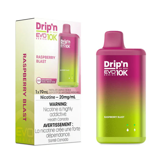 DRIP'N BY ENVI, EVO SERIES 10,000 PUFFS, 20mg/mL Nicotine, DISPOSABLE [ONTARIO]