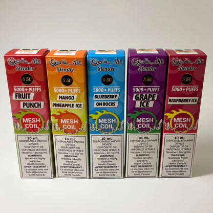GENIE AIR SLENDER 5000 PUFFS MESH COIL 20 mg Nicotine [ONTARIO]