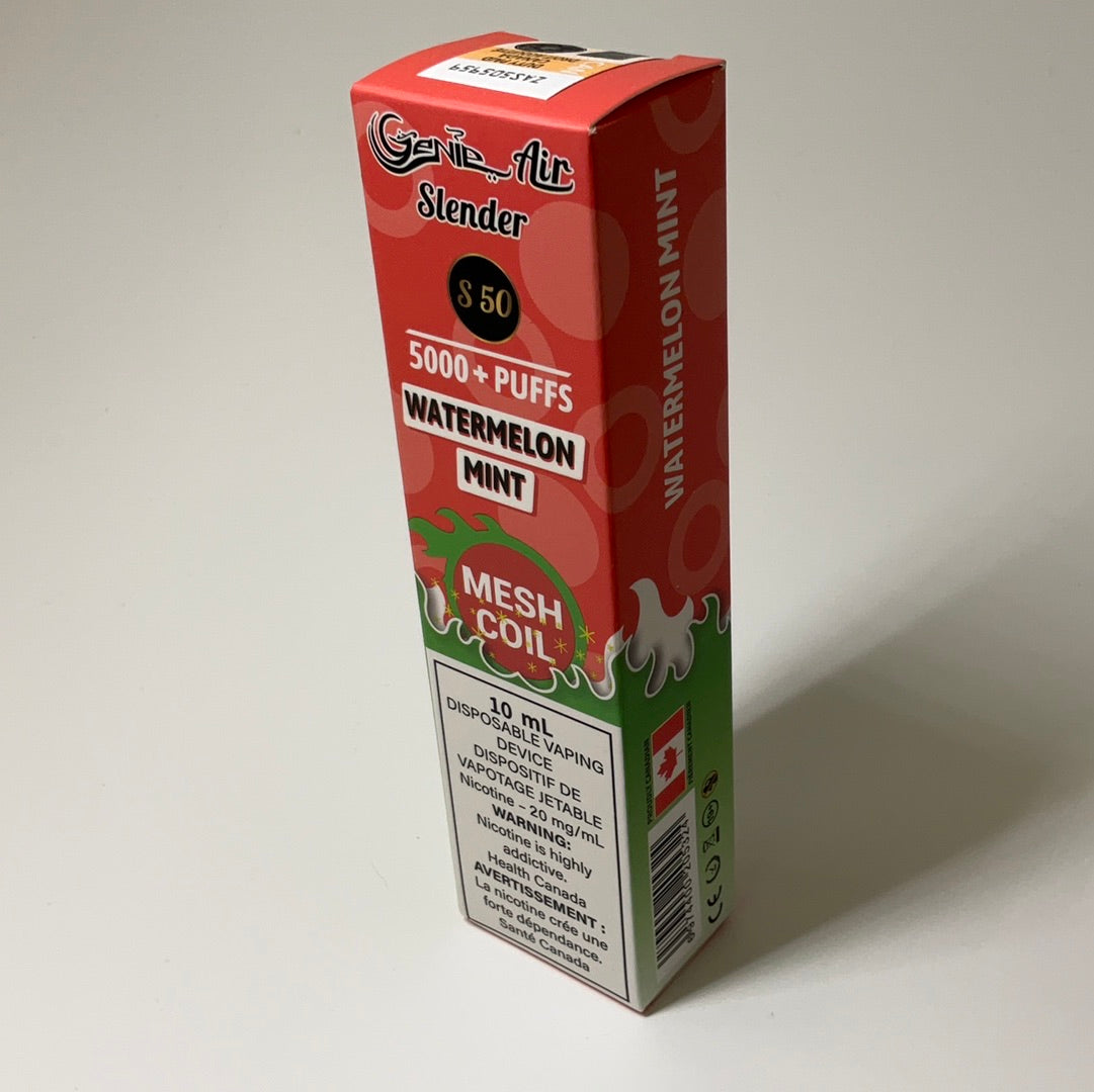GENIE AIR SLENDER 5000 PUFFS MESH COIL 20 mg Nicotine [ONTARIO]