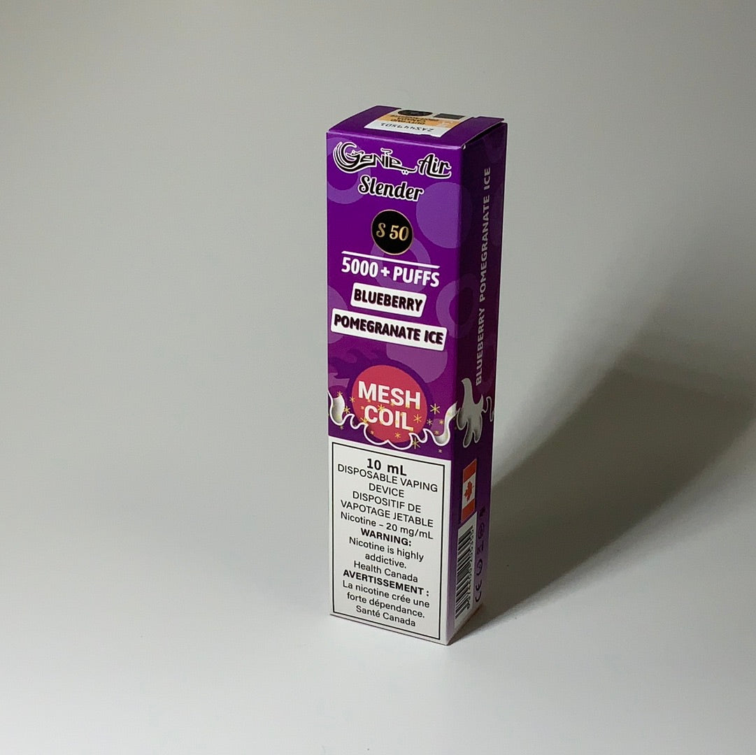 GENIE AIR SLENDER 5000 PUFFS MESH COIL 20 mg Nicotine [ONTARIO]