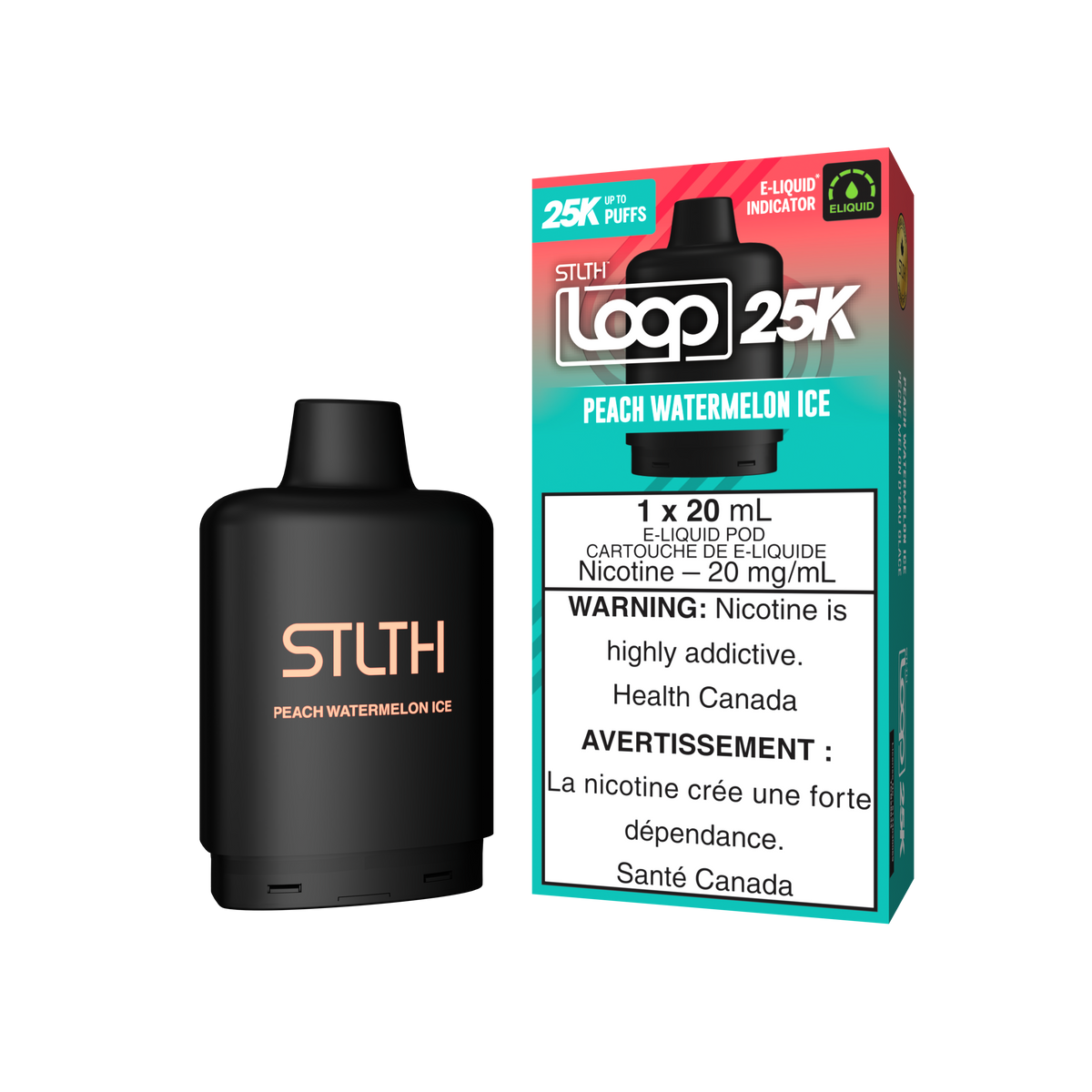 STLTH - LOOP - 25K - POD - PEACH WATERMELON ICE