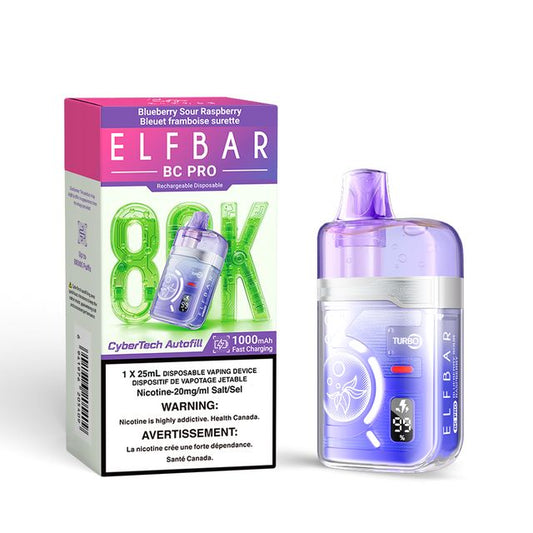 ELF BAR BC PRO DISPOSABLE - 80K - BLUEBERRY SOUR RASPBERRY