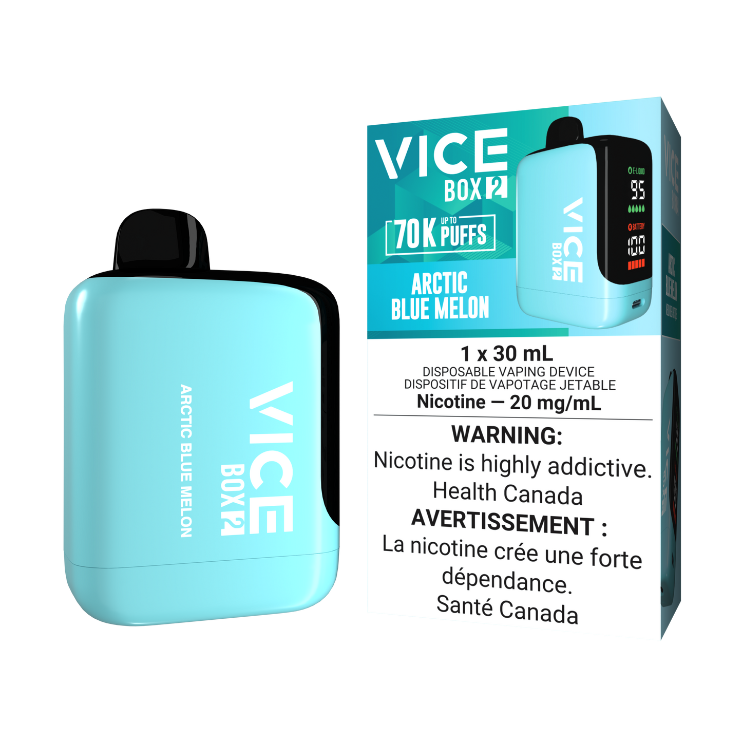 VICE BOX 2 - DISPOSABLE - 70K - ARCTIC BLUE MELON